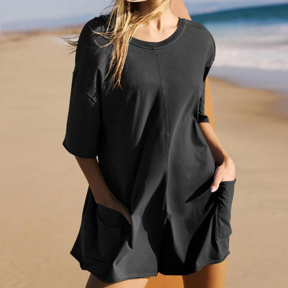 Angela | Oversized To-sidet Romper med Lommer