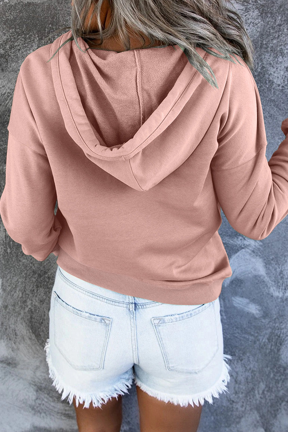 Amari | Varm Fleece Trøje med Hætte og Knapper
