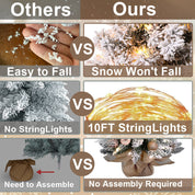 60 cm mini juletræ med lys kunstig lille bordplade juledekoration med flokket sne, udsøgt dekoration og julekugler til bordplade til hjem og kontor 7