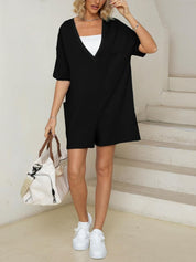 Angela | Oversized To-sidet Romper med Lommer