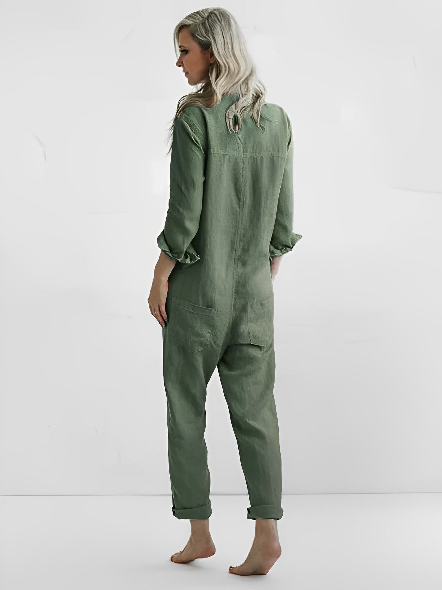Emma - Elegant grøn jumpsuit til et forfinet look