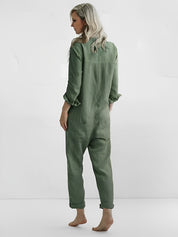 Emma - Elegant grøn jumpsuit til et forfinet look