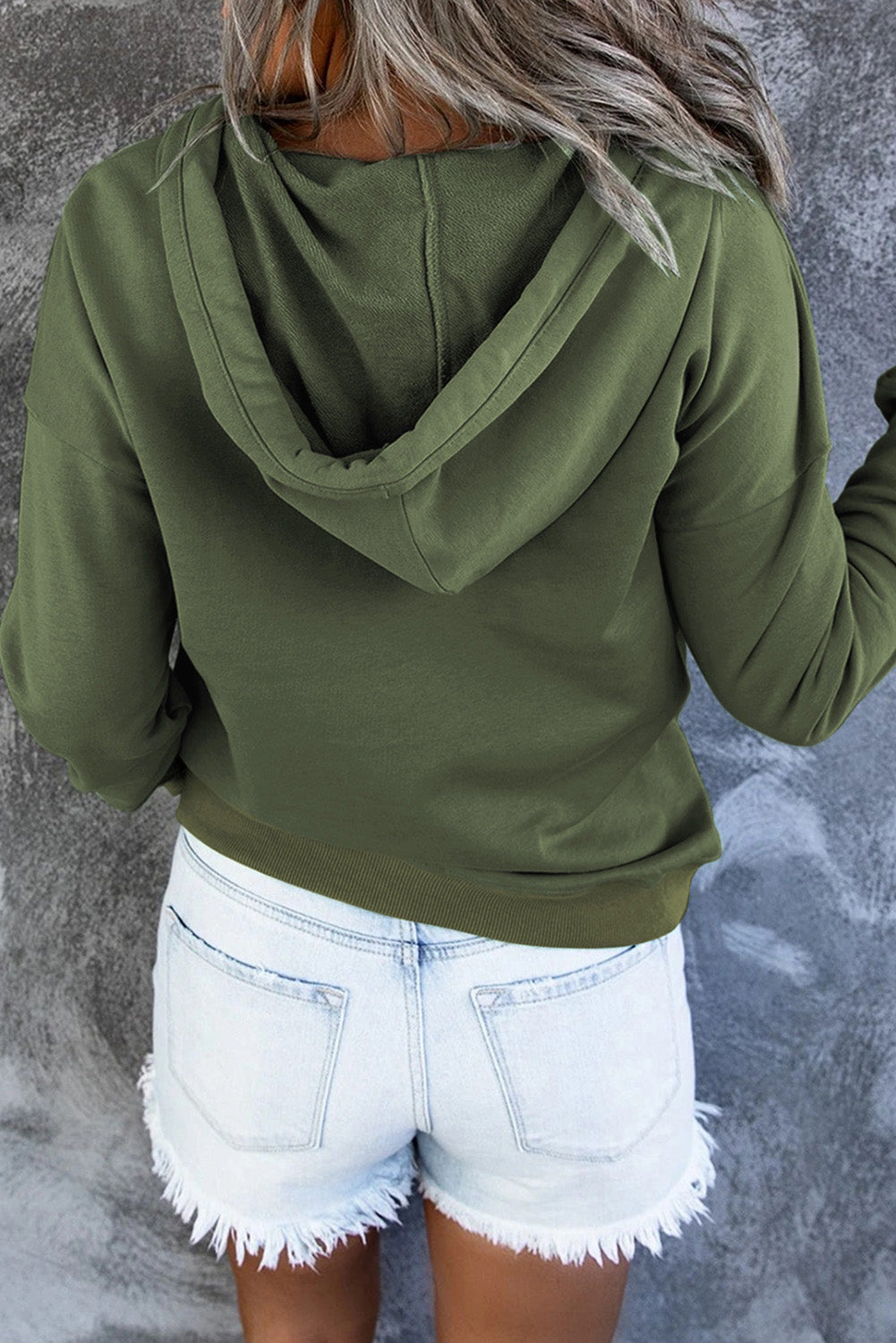 Emari | Varm Fleece Trøje med Hætte og Knapper