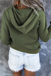 Emari | Varm Fleece Trøje med Hætte og Knapper