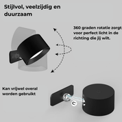 FlexiLamp | Trådløs Genopladelig 360° Væglampe