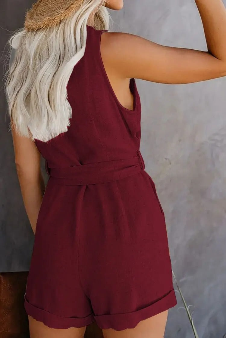 Amalia | Kort Jumpsuit med Lommer