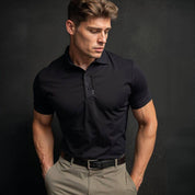 Enzo - Stilfuld, krølfri muscle-fit polo shirt til herrer