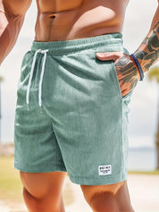 Casual shorts til herrer - elastisk taljebånd - letvægts åndbart stof - pasform trekkingpasform