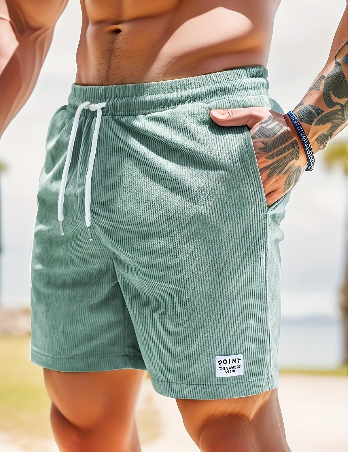 Casual shorts til herrer - elastisk taljebånd - letvægts åndbart stof - pasform trekkingpasform