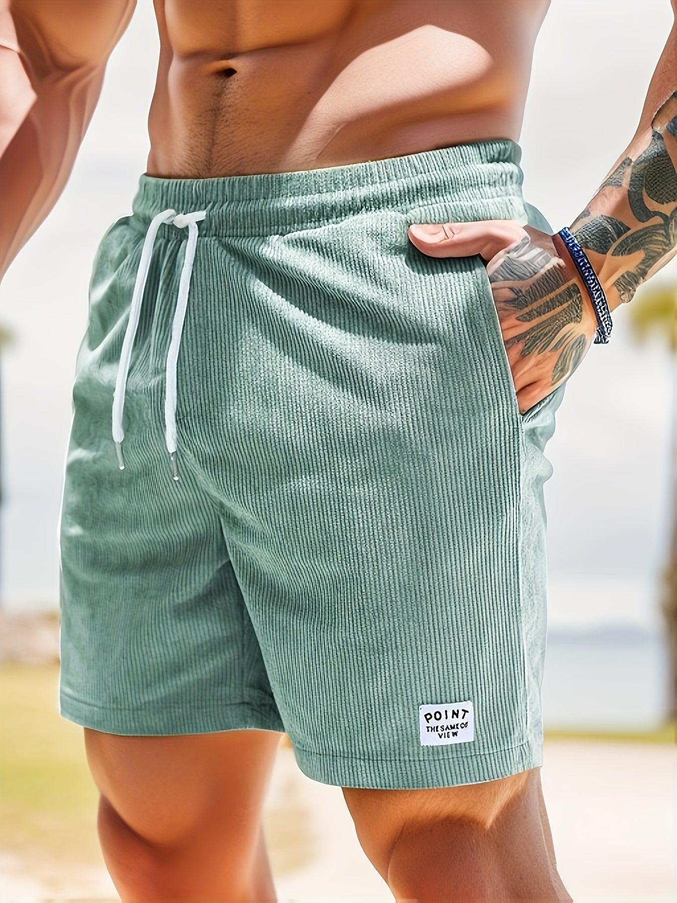 Casual shorts til herrer - elastisk taljebånd - letvægts åndbart stof - pasform trekkingpasform