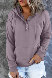 Amari | Varm Fleece Trøje med Hætte og Knapper