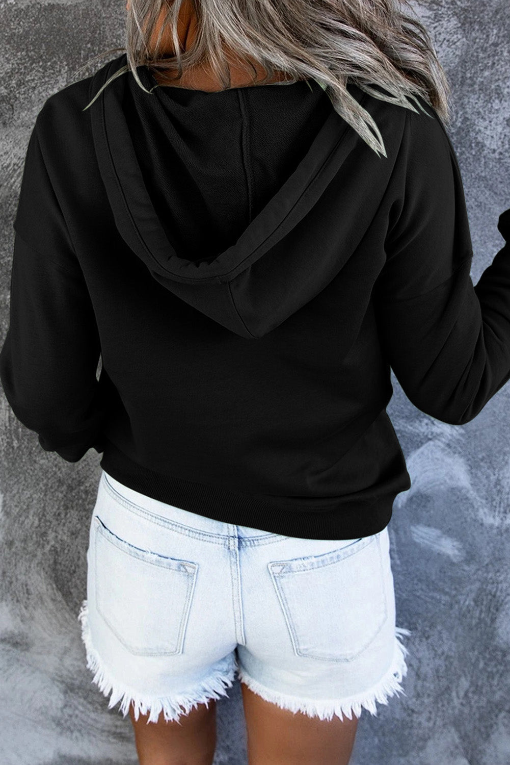 Amari | Varm Fleece Trøje med Hætte og Knapper