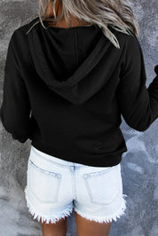 Amari | Varm Fleece Trøje med Hætte og Knapper