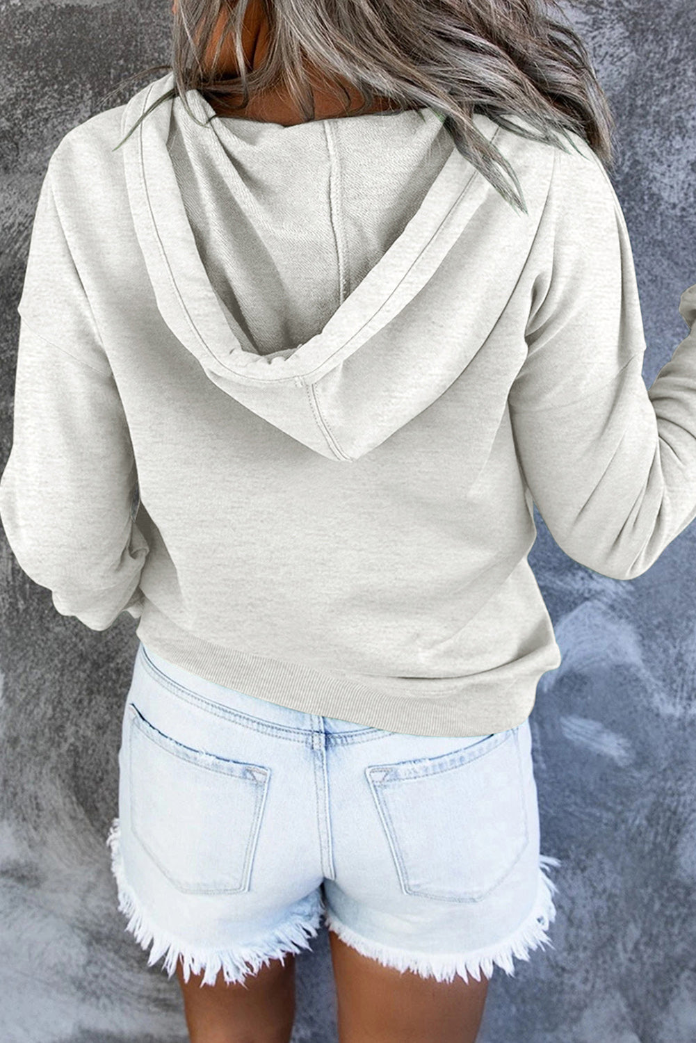Amari | Varm Fleece Trøje med Hætte og Knapper