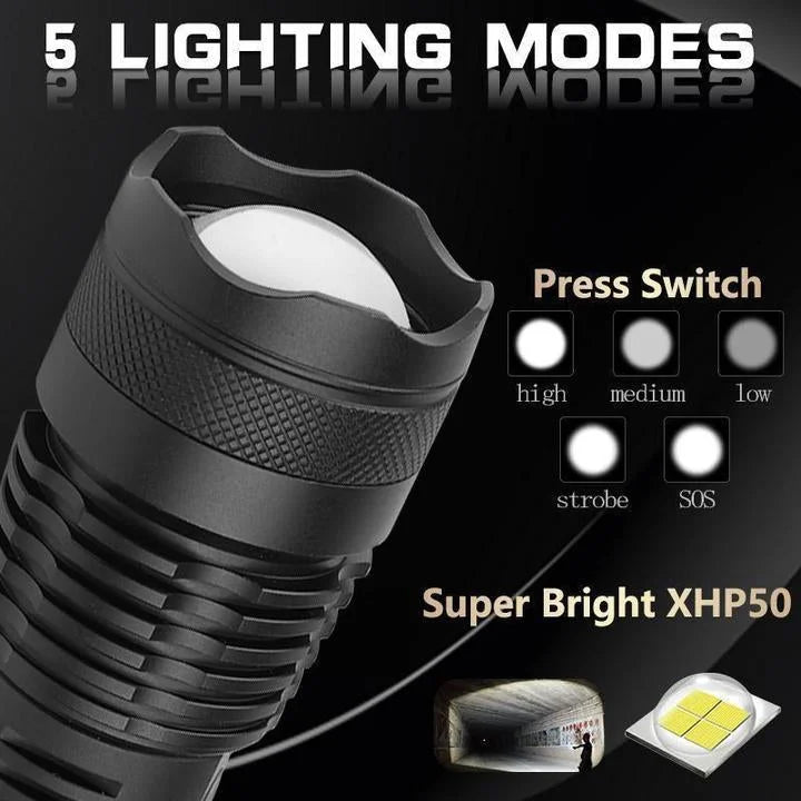 90000 lumen XHP50.2 SIDSTE lommelygte 7