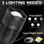 90000 lumen Xhp50.2 krachtigste zaklamp 7