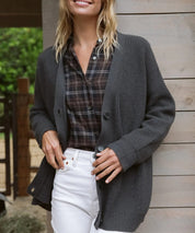 Amber | Varm lang vest med knapper