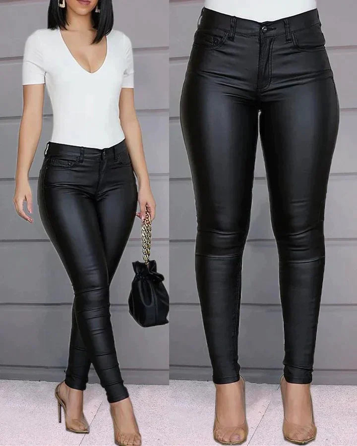ELLEN | Læder Leggings Damer