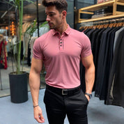 Enzo - Stilfuld, krølfri muscle-fit polo shirt til herrer