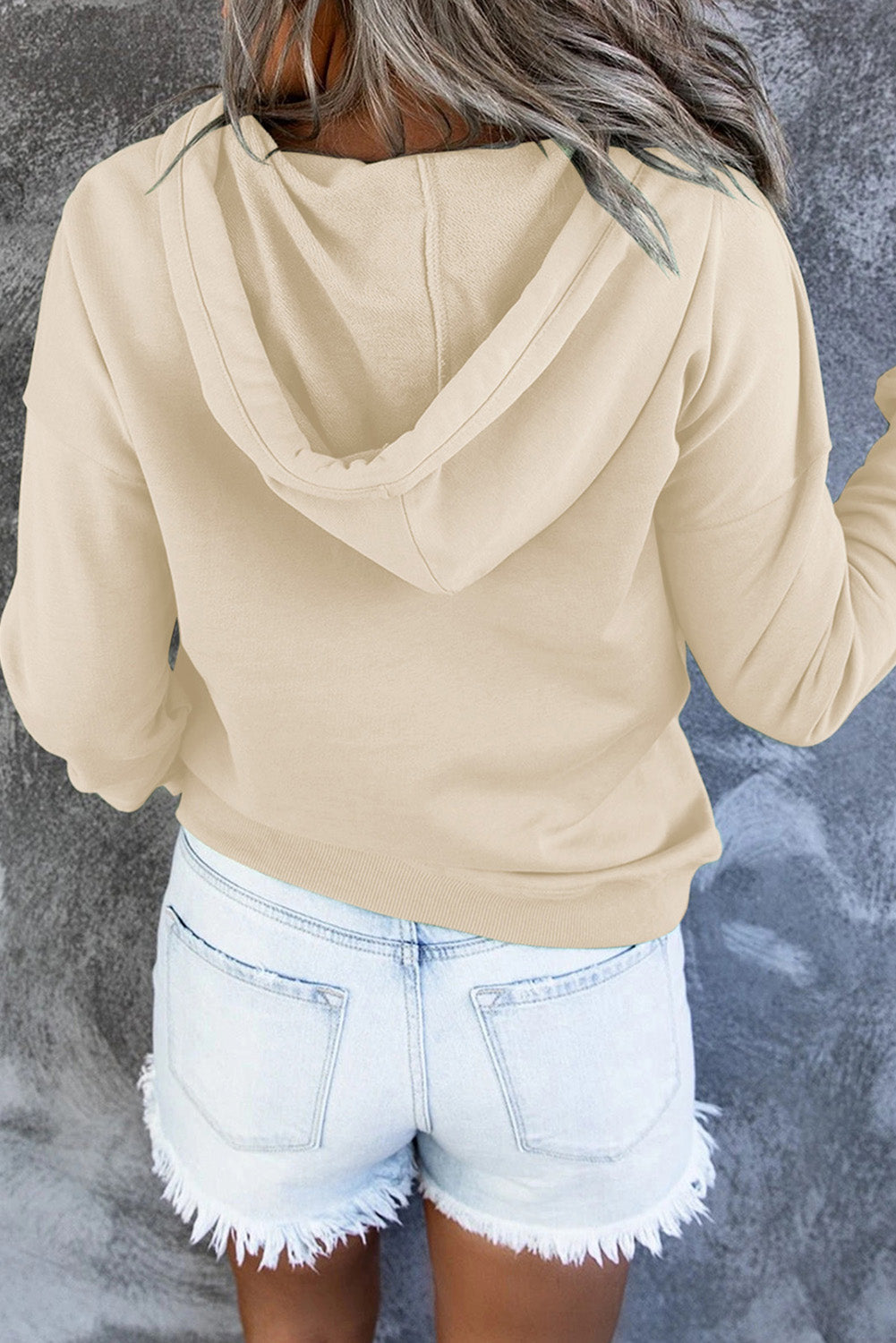 Amari | Varm Fleece Trøje med Hætte og Knapper