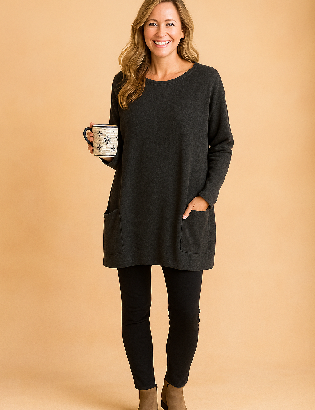 Adele | Overdimensioneret dametrøje med lommer til hverdagsbrug 0