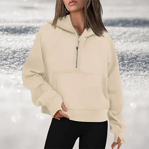Aleta | Pullover med Halv Lynlås til Komfort og Stil