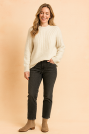 Aneta | Ribbet sweater 0