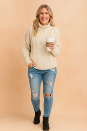 Aria | Klassisk rullekrave med tekstur 0