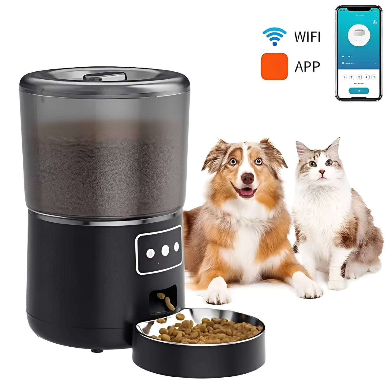 Automatisk smart foderautomat til katte og hunde 0