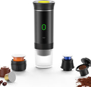 Bærbar elektrisk espressomaskine – 3-i-1 kapsel- og pulvermaskine til frisk brygning når som helst, mens du rejser eller kører 2