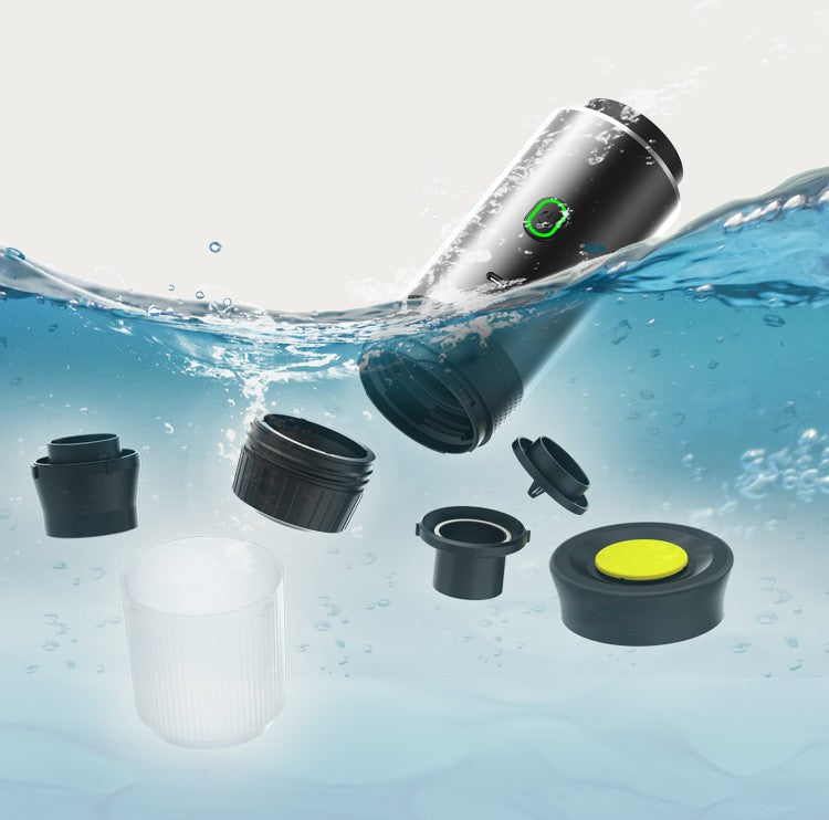 Bærbar elektrisk espressomaskine – 3-i-1 kapsel- og pulvermaskine til frisk brygning når som helst, mens du rejser eller kører 4