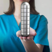 Bærbar pilleorganisator i aluminium til 7 dages brug til rejser, pilleæske med pillebeholder 5