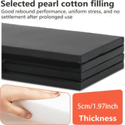 Bærbar triptyk yogamåtte med tyk polstring, skridsikker PU-overflade og håndtag 4