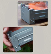 Bærbart alkoholkomfur til udendørs camping – Sammenklappelig brænder til fast brændstof til nødmadlavning, let og holdbart overlevelsesudstyr 3