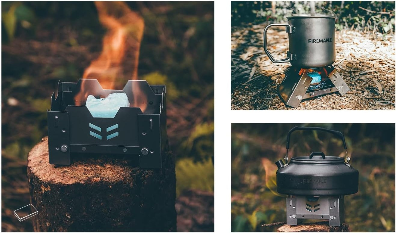 Bærbart alkoholkomfur til udendørs camping – Sammenklappelig brænder til fast brændstof til nødmadlavning, let og holdbart overlevelsesudstyr 7