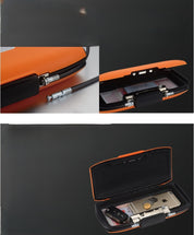 Bærbart mini-sikkerhedsskab – Opbevaringsboks med adgangskodelås og stålwire til smykker, kort, kontanter og telefonsikkerhed på farten 1