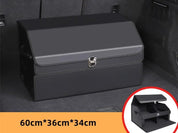 Bagagerumsorganisator til bilen – Forvandl dit køretøj med denne stilfulde multifunktionelle læderopbevaringstaske til ubesværet oprydning og værktøjshåndtering 8