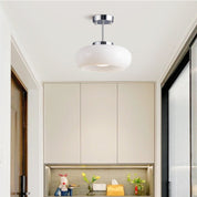 BernsteinSphäre: Rund loftslampe med varmt tonet glas 12