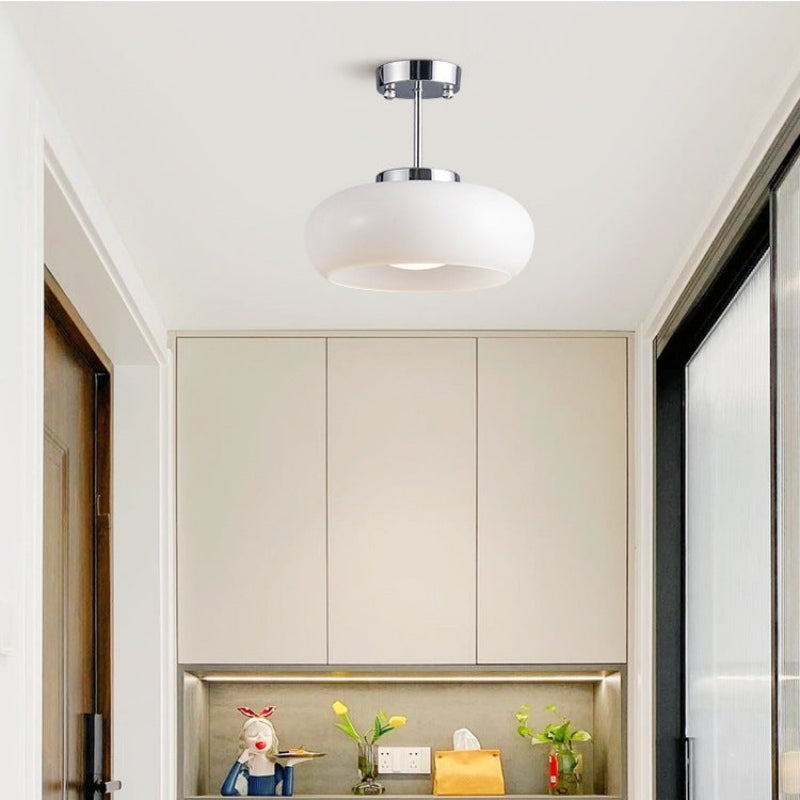 BernsteinSphäre: Rund loftslampe med varmt tonet glas 12