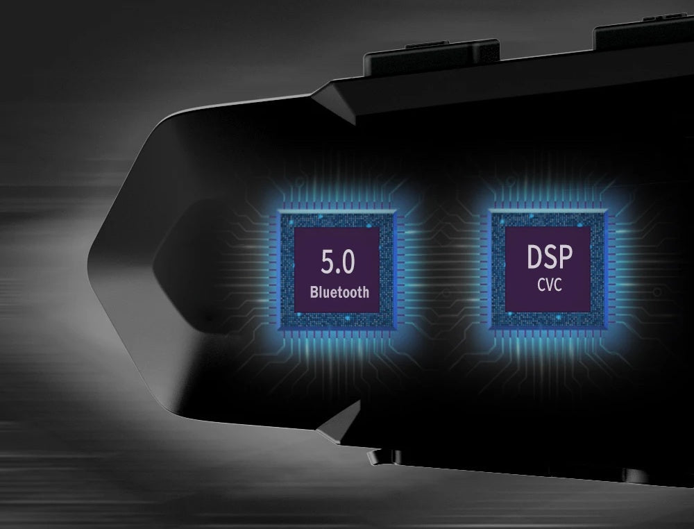 Bluetooth motorcykelhjelm intercom headset – 1000M trådløs interphone, håndfri opkald, krystalklar lyd til 2 kørere på ture og eventyr 8