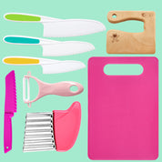 Børnemadlavningssæt med 8 dele – Børnesikre knive og BPA-fri køkkenredskaber med sjovt tilbehør 1