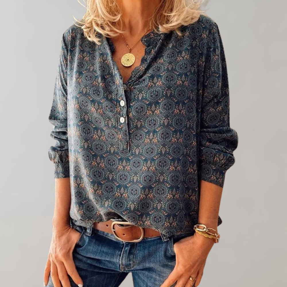 Stilfuld og Komfortabel Vintage Bluse til Damer