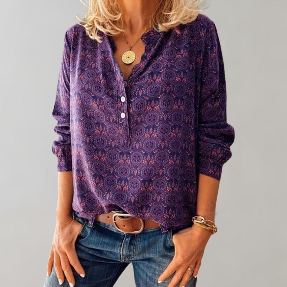 Stilfuld og Komfortabel Vintage Bluse til Damer