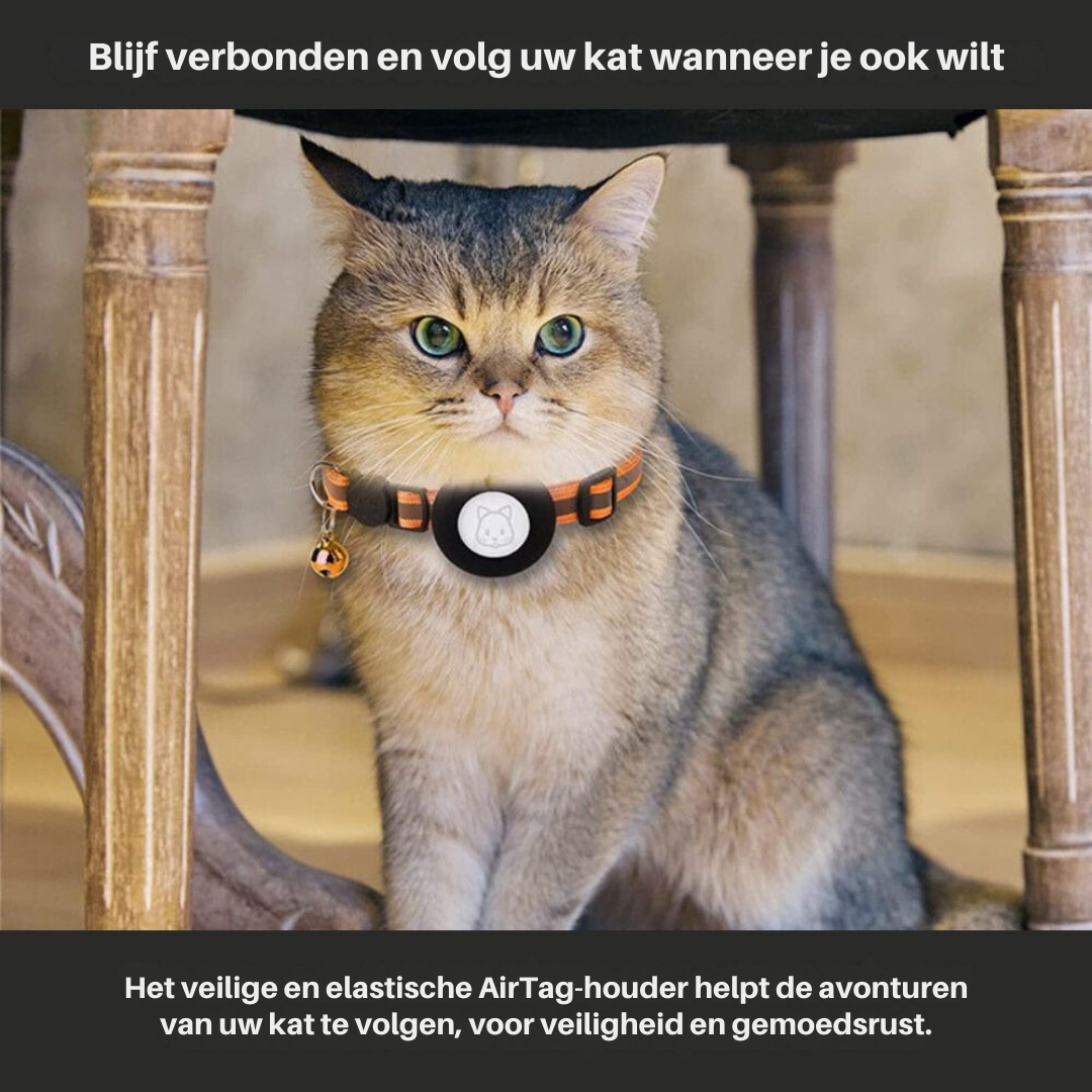 CAT GPS-trackerhalsbånd med hurtigudløser og reflekterende design for forbedret synlighed om natten 2