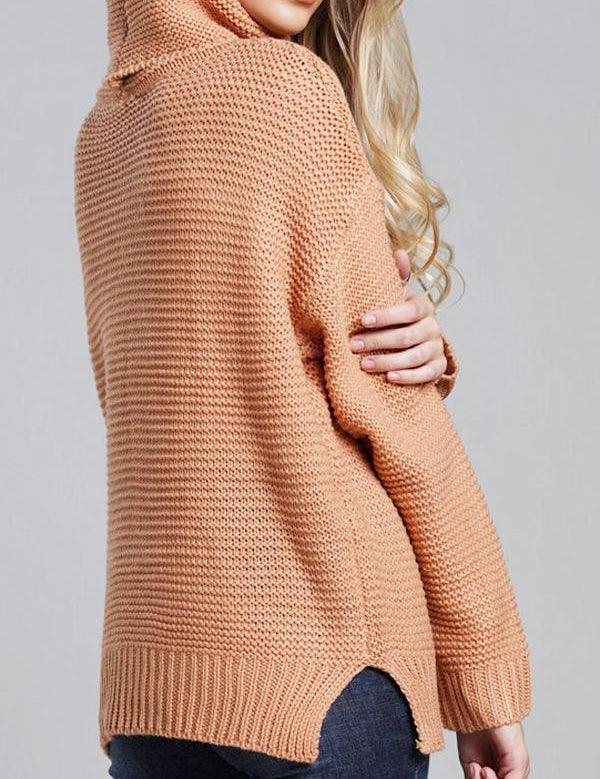 Casual grof gebreide truien voor dames | coltrui 2