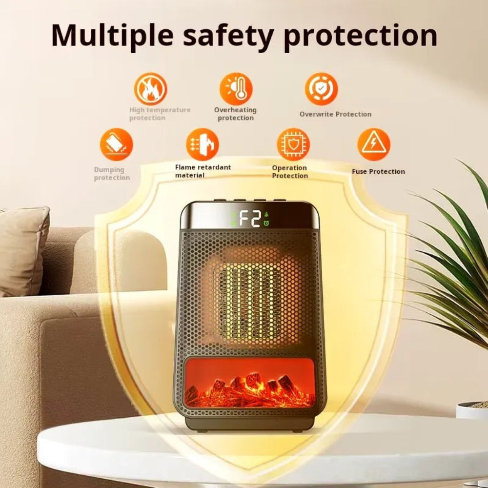 Ceramica | Justerbar, bærbar elektrisk varmeovn med termostatstyring 5