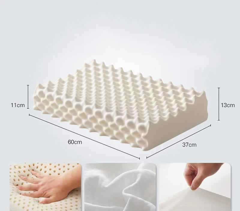 Cervikalpude i ren naturlig latex – ortopædisk memory foam til dyb søvn og beskyttelse mod mider 0