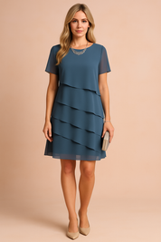 Chelsea -jurk met asymmetrische lagen 1