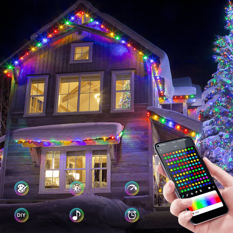 ColorShine – RGBIC LED-stribebelysning til julefester og -rum 2