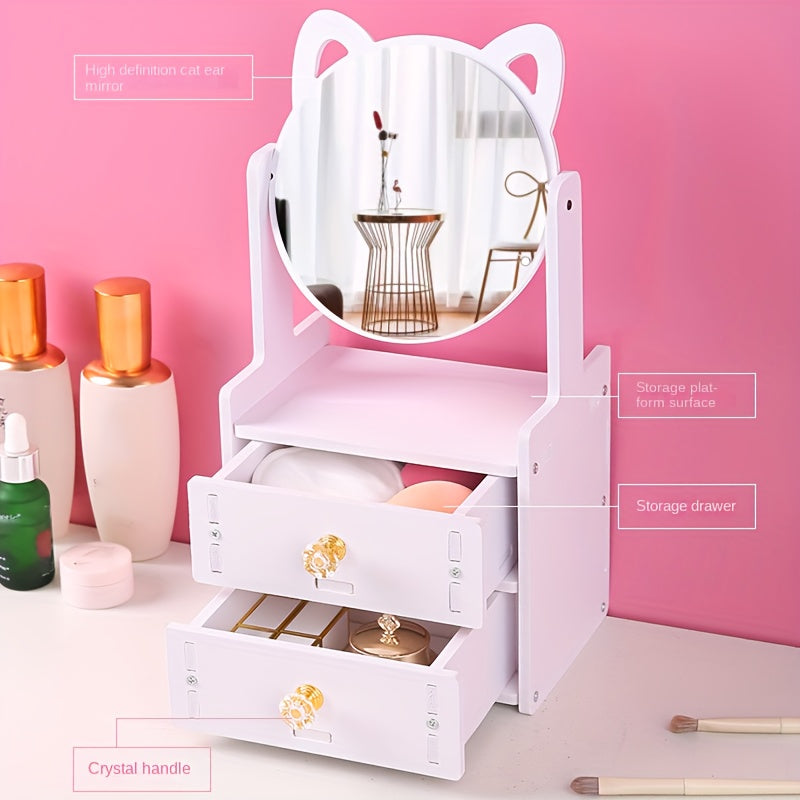 Meowglow -cat oor -make -Up spiegel met opslag-4